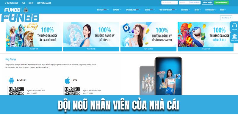 Đội ngũ nhân viên nhà cái chuyên nghiệp và chất lượng