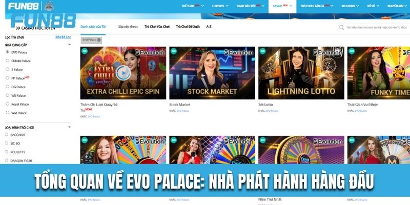 EVO Palace tự hào là nhà phát hành game trực tuyến hàng đầu